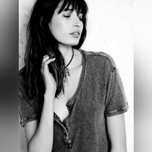 HTF Free People Downtown Girl Henley